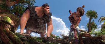 Movie still from “The Croods” (2013), directed by Chris Sanders – Wide shot, Low angle