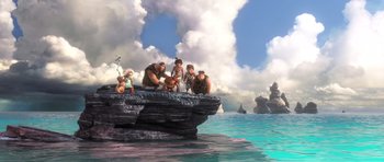 Movie still from “The Croods” (2013), directed by Chris Sanders – Extreme Wide shot, High angle