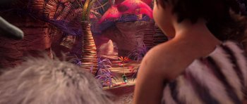 Movie still from “The Croods” (2013), directed by Chris Sanders – Wide shot, High angle