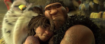Movie still from “The Croods” (2013), directed by Chris Sanders – Close Up shot, Low angle