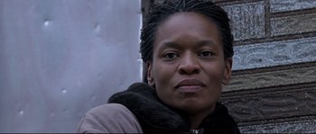 Movie still from “Changing Lanes” (2002), directed by Roger Michell – A person wearing a jacket; Close Up shot, Low angle