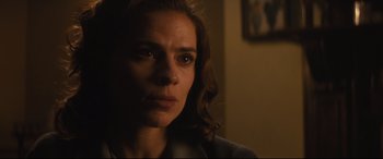 Movie still from “Christopher Robin” (2018), directed by Marc Forster – A person looking at the camera; Close Up shot, Low angle