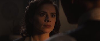 Movie still from “Christopher Robin” (2018), directed by Marc Forster – A person looking at the camera; Close Up shot, Over the shoulder angle