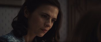 Movie still from “Christopher Robin” (2018), directed by Marc Forster – A person looking at the camera; Close Up shot, Over the shoulder angle