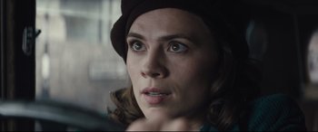 Movie still from “Christopher Robin” (2018), directed by Marc Forster – A person wearing a hat; Close Up shot, Over the shoulder angle