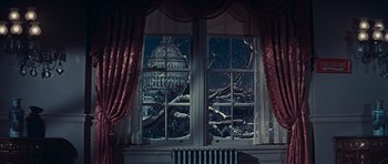 Movie still from “Cimarron” (1960), directed by Charles Walters – A view of the u; Extreme Wide shot, Low angle