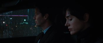 Movie still from “The Day the Earth Stood Still” (2008), directed by Scott Derrickson – A man and a woman sitting in a car at night; Close Up shot, Over the shoulder angle