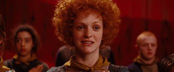 Movie still from “City of Ember” (2008), directed by Gil Kenan – A person with curly red hair; Close Up shot, High angle