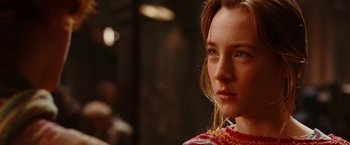 Movie still from “City of Ember” (2008), directed by Gil Kenan – A person wearing a sweater; Close Up shot, Over the shoulder angle