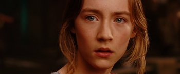 Movie still from “City of Ember” (2008), directed by Gil Kenan – A person with blue eyes; Close Up shot, High angle