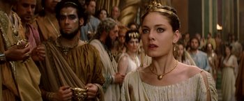 Movie still from “Clash of the Titans” (2010), directed by Louis Leterrier – A group of people standing in a room; Close Up shot, Low angle
