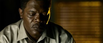 Movie still from “Cleaner” (2007), directed by Renny Harlin – A person with his eyes closed; Close Up shot, Low angle
