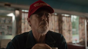 Movie still from “The Dead Don't Die” (2019), directed by Jim Jarmusch – Close Up shot, Over the shoulder angle