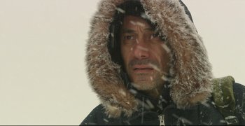 Movie still from “Climates” (2006), directed by Nuri Bilge Ceylan – A person wearing a jacket; Close Up shot, Over the shoulder angle