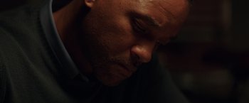 Movie still from “Collateral Beauty” (2016), directed by David Frankel – A man's face with his eyes closed; Close Up shot, High angle
