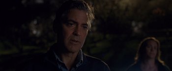Movie still from “The Descendants” (2011), directed by Alexander Payne – A person wearing a jacket; Close Up shot, Over the shoulder angle