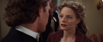 Movie still from “Contact” (1997), directed by Robert Zemeckis – A man and a woman talking to each other; Close Up shot, Over the shoulder angle