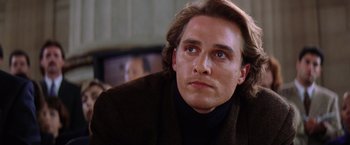 Movie still from “Contact” (1997), directed by Robert Zemeckis – A person wearing a jacket; Close Up shot, Over the shoulder angle