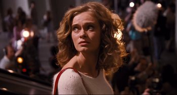 Movie still from “The Front Runner” (2018), directed by Jason Reitman – A person with curly hair; Close Up shot, Low angle