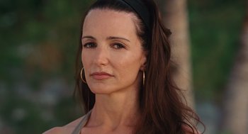 Movie still from “Couples Retreat” (2009), directed by Peter Billingsley – A person wearing a headband; Close Up shot, High angle