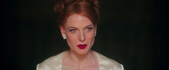 Movie still from “The Greatest Showman” (2017), directed by Michael Gracey – A person with red hair; Close Up shot, Low angle