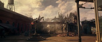 Movie still from “The Greatest Showman” (2017), directed by Michael Gracey – An image of an abandoned city in the middle of the day; Extreme Wide shot, High angle