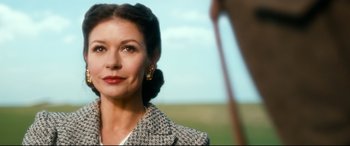 Movie still from “Dad's Army” (2016), directed by Oliver Parker – A person wearing a suit; Close Up shot, Low angle