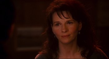 Movie still from “Dan in Real Life” (2007), directed by Peter Hedges – A person with long brown hair; Close Up shot, Over the shoulder angle