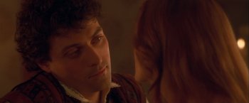 Movie still from “Dangerous Beauty” (1998), directed by Marshall Herskovitz – A person looking at another person; Close Up shot, Over the shoulder angle