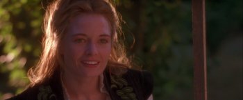 Movie still from “Dangerous Beauty” (1998), directed by Marshall Herskovitz – A woman's face in the sunlight; Close Up shot, Over the shoulder angle