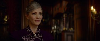 Movie still from “The House with a Clock in Its Walls” (2018), directed by Eli Roth – A person wearing a purple shirt; Close Up shot, Over the shoulder angle