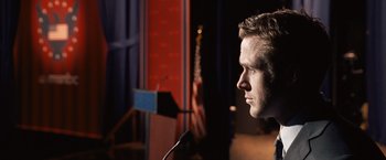 Movie still from “The Ides of March” (2011), directed by George Clooney – Close Up shot, Over the shoulder angle