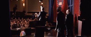 Movie still from “The Ides of March” (2011), directed by George Clooney – Wide shot, Over the shoulder angle