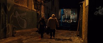 Movie still from “The Ides of March” (2011), directed by George Clooney – Wide shot, Over the shoulder angle