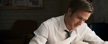 Movie still from “The Ides of March” (2011), directed by George Clooney – Close Up shot, Over the shoulder angle