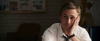 Movie still from “The Ides of March” (2011), directed by George Clooney – Close Up shot, Over the shoulder angle