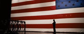 Movie still from “The Ides of March” (2011), directed by George Clooney – Extreme Wide shot, Low angle