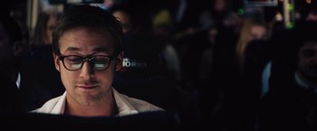 Movie still from “The Ides of March” (2011), directed by George Clooney – Close Up shot, Over the shoulder angle