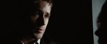Movie still from “The Ides of March” (2011), directed by George Clooney – Close Up shot, Over the shoulder angle