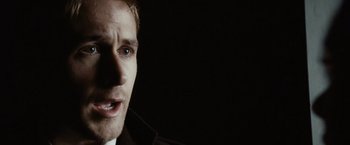 Movie still from “The Ides of March” (2011), directed by George Clooney – Close Up shot, Over the shoulder angle