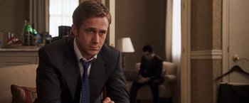 Movie still from “The Ides of March” (2011), directed by George Clooney – Close Up shot, Over the shoulder angle