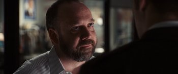 Movie still from “The Ides of March” (2011), directed by George Clooney – Close Up shot, Over the shoulder angle