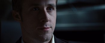 Movie still from “The Ides of March” (2011), directed by George Clooney – Close Up shot, Over the shoulder angle
