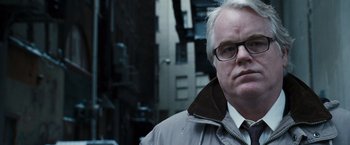 Movie still from “The Ides of March” (2011), directed by George Clooney – Close Up shot, Over the shoulder angle