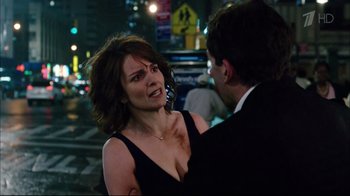 Movie still from “Date Night” (2010), directed by Shawn Levy – A man and a woman talking to each other; Close Up shot, Over the shoulder angle