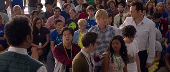 Movie still from “The Internship” (2013), directed by Shawn Levy – A group of people standing in front of each other; Medium shot, Over the shoulder angle