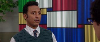 Movie still from “The Internship” (2013), directed by Shawn Levy – A person wearing a vest; Close Up shot, Over the shoulder angle