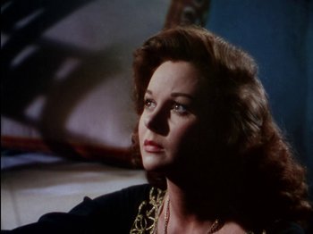 Movie still from “David and Bathsheba” (1951), directed by Henry King – A person wearing a necklace; Close Up shot, Low angle