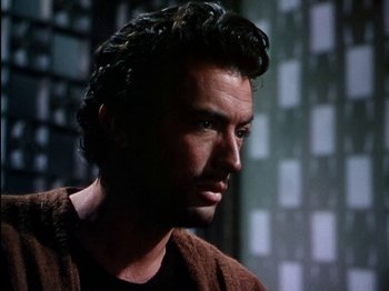 Movie still from “David and Bathsheba” (1951), directed by Henry King – A person wearing a brown shirt; Close Up shot, Low angle