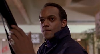 Movie still from “Dawn of the Dead” (1978), directed by George A. Romero – A person wearing a jacket; Close Up shot, Low angle